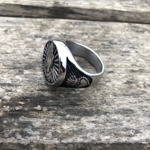 Bague prayer silver