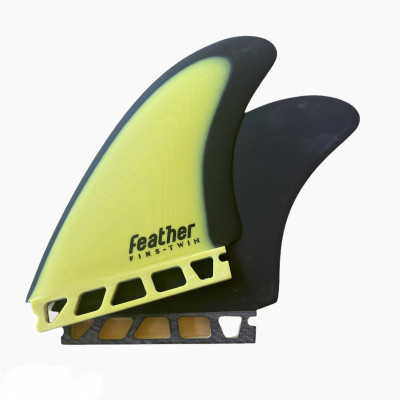 Twin feather fins YELLOW / BLACK