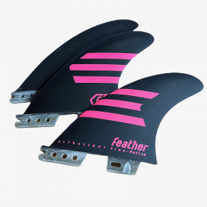 Feather Fins thruster black pink