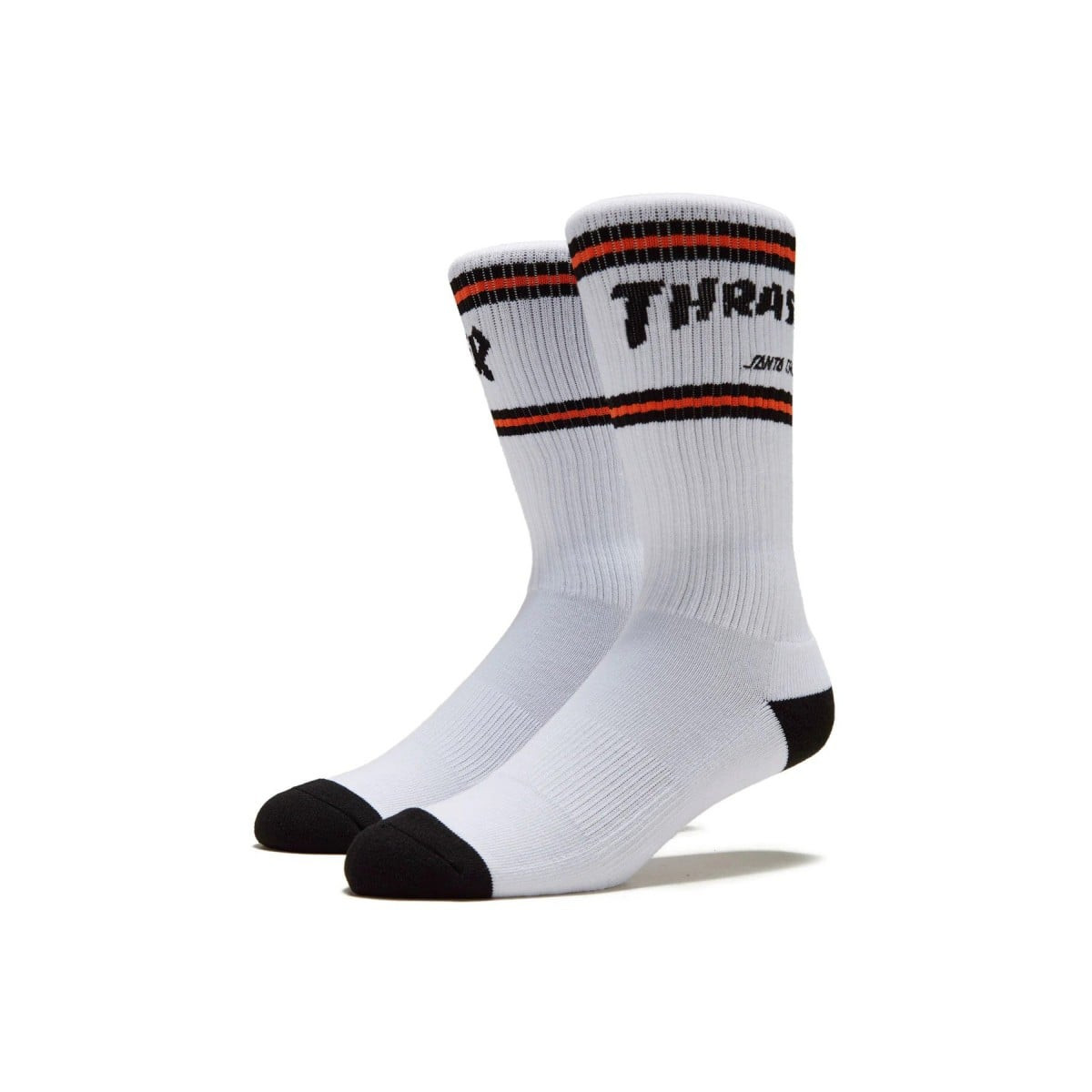 THRASHER X SANTA CRUZ STRIP SOCKS White