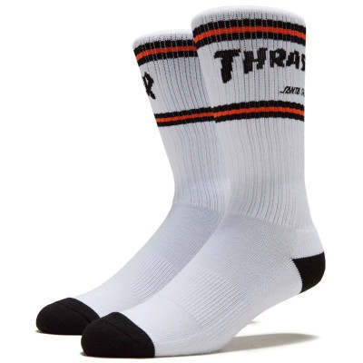 THRASHER X SANTA CRUZ STRIP SOCKS White