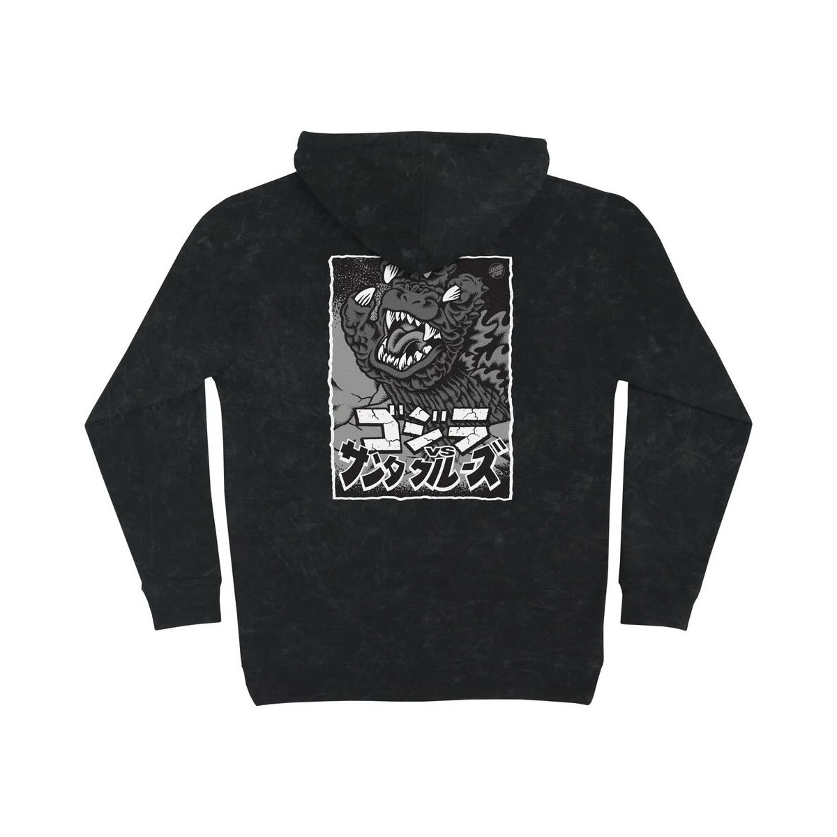 Godzilla Hand Mens Santa Cruz Hoodie Black