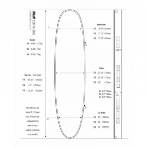 HOUSSE DE SURF 2 /3 Boards 9'2" ROAM UNIVERS COFFIN 10MM SILVER